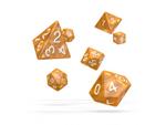 Oakie Doakie Dice RPG Set Marble - Orange (7) Oakie Doakie Dice