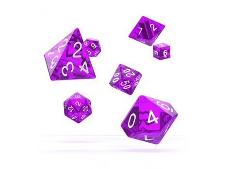 Oakie Doakie Dice RPG Set Translucent - Purple (7) Oakie Doakie Dice