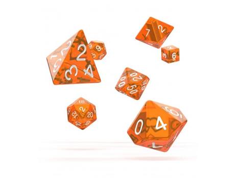 Oakie Doakie Dice RPG Set Translucent - Orange (7) Oakie Doakie Dice - 2