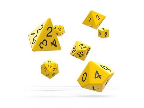 Oakie Doakie Dice RPG Set Solid - Yellow (7) Oakie Doakie Dice