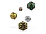 Oakie Doakie Dice D20 Spindown Dice Set Metal (5) Oakie Doakie Dice