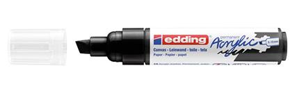 Edding 5000 Acrylic Marker Broad marcatore permanente Punta smussata Nero 1 pz