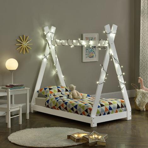 Letto Per Bambini 70 X 140 Cm Teepee Indiano Legno Di Pino Bianco Opaco -  En.Casa - Casa e Cucina | IBS