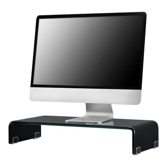 Supporto di Rialzo Monitor, TV, PC Portatile 60 x 25 x 11 cm Mobile in  Vetro Base per Schermi. Nero - en.casa - Idee regalo | IBS