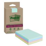 Foglietti Post-It® Super Sticky In carta riciclata al 100% a righe 102×152 mm 45 fogli/blocchetto conf. 4 pz assortiti