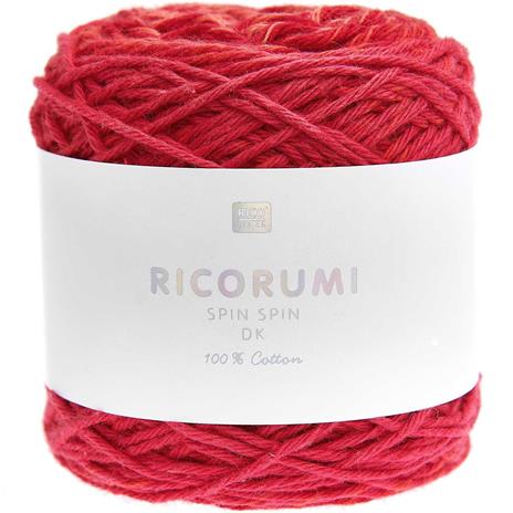 Pallone di cotone rosso - ricorumi spin dk 50 GR - 2