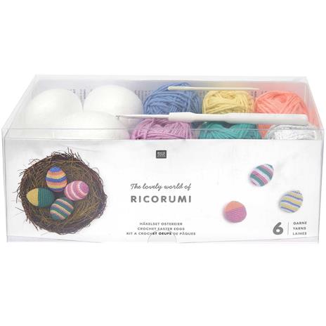 Kit Ricorumi Uova di Pasqua appariscenti all''uncinetto