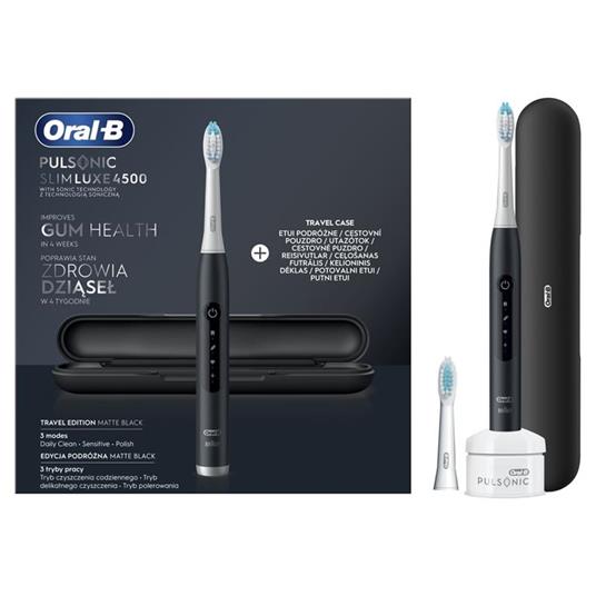 Oral-B Pulsonic Slim Luxe 4500 Adulto Spazzolino elettrico sonico Nero -  Oral-B - Casa e Cucina | IBS