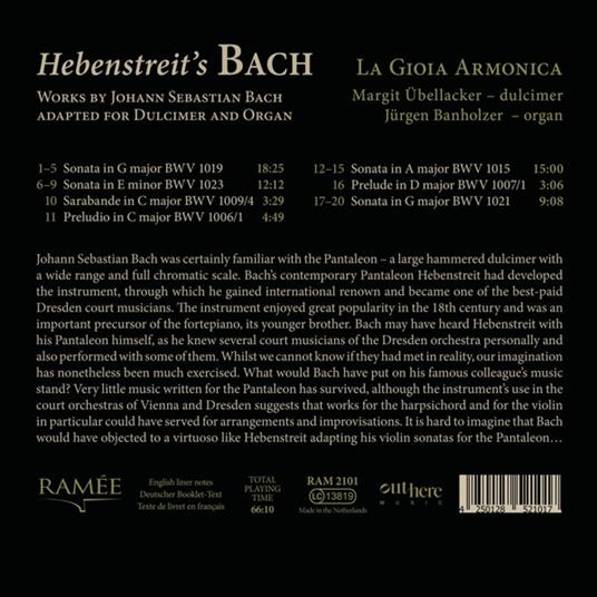 Hebenstreit's Bach - CD Audio di Johann Sebastian Bach,La Gioia Armonica - 2