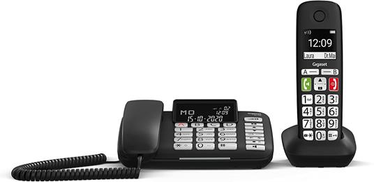 Gigaset DL780 Plus Telefono Fisso più Cornetta Cordless Aggiuntiva, con  Rubrica in Comune e Sincronizzazione delle Chiamate, Suonerie Forti e Tasti  Grandi, Nero, Italia - Gigaset - Telefonia e GPS | IBS