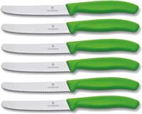 set 6 Coltello da Tavola Colorati, Dentato Punta Tonda Qualità Extra -  Victorinox - Idee regalo