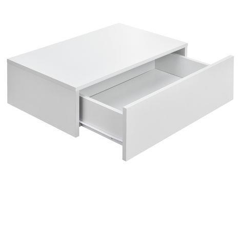 Mensola da parete con cassetto. Bianco opaco. 46x30x15cm - En.Casa - Idee  regalo | IBS