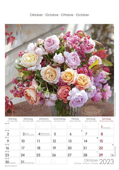 Calendario 2023 da muro Rose Dreams, Alpha Edition, 12 mesi, 23x34 cm - 11