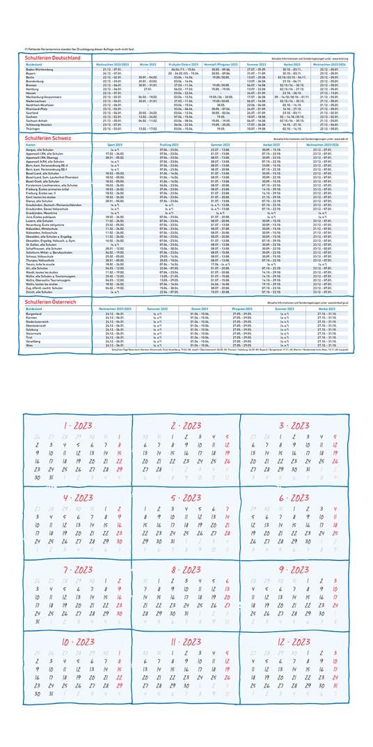 Calendario 2023 da muro Organizza famiglia, Alpha Edition, 12 mesi, 30x30 cm