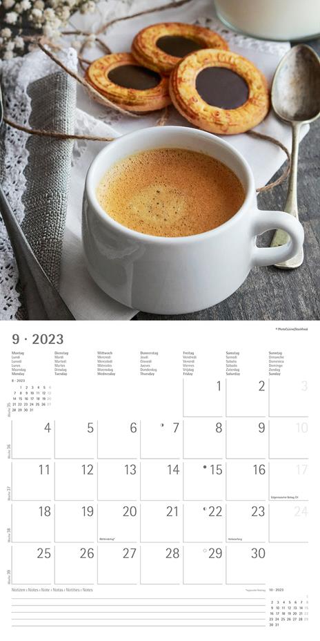 Calendario 2023 da muro Coffee, Alpha Edition, 12 mesi, 30x30 cm - 11