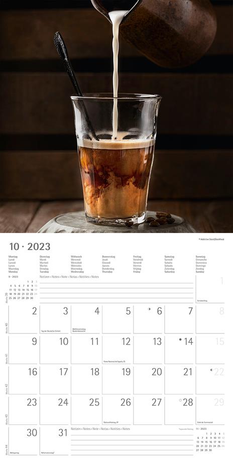 Calendario 2023 da muro Coffee, Alpha Edition, 12 mesi, 30x30 cm - 12