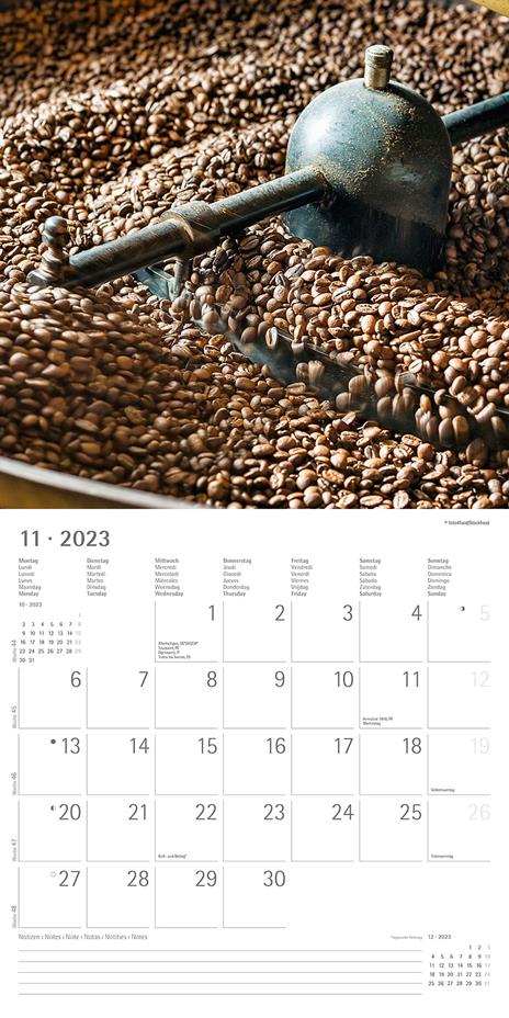 Calendario 2023 da muro Coffee, Alpha Edition, 12 mesi, 30x30 cm - 13