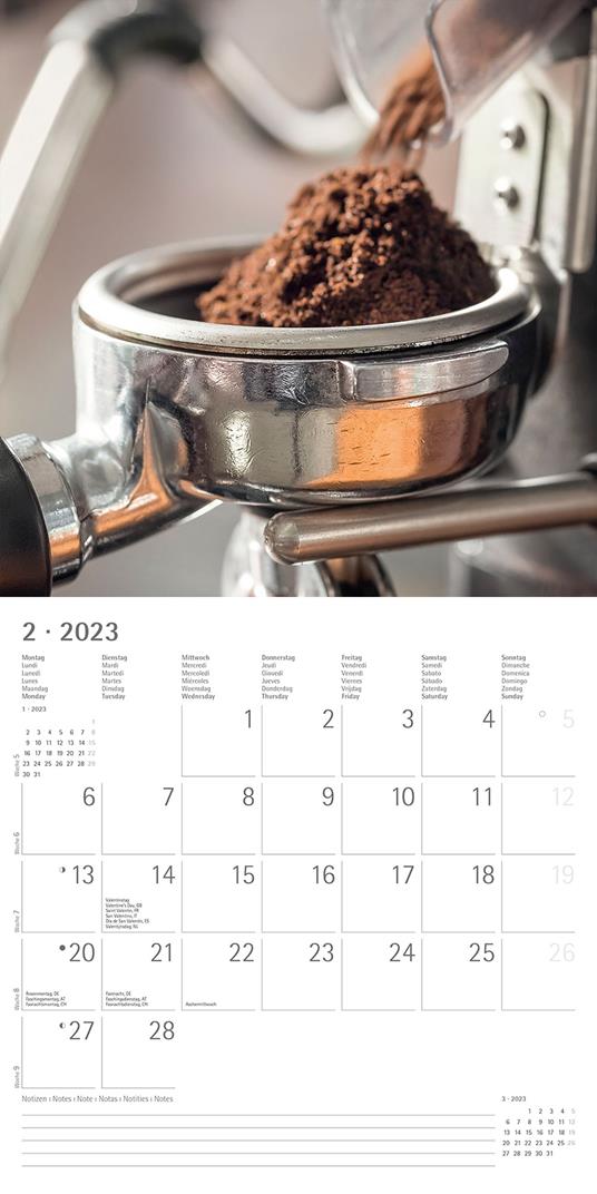 Calendario 2023 da muro Coffee, Alpha Edition, 12 mesi, 30x30 cm - 4