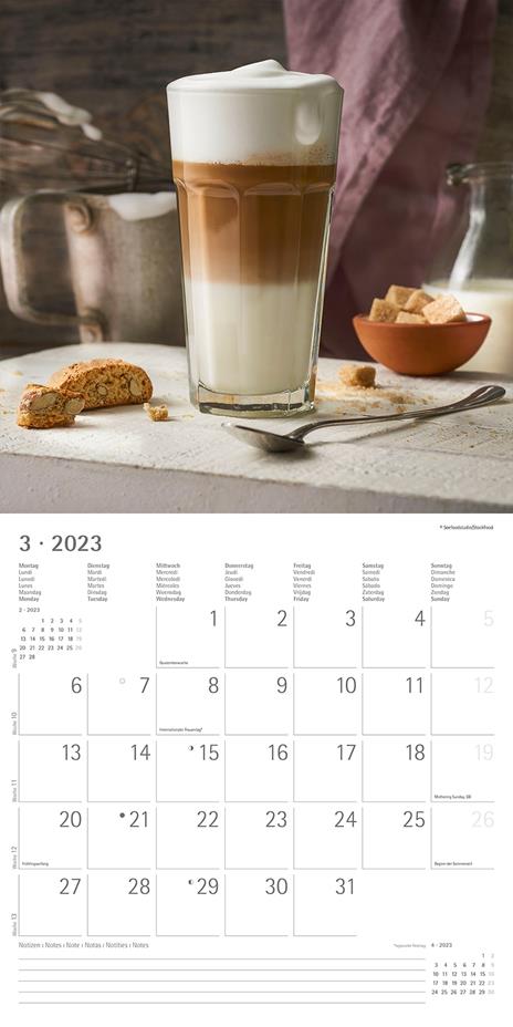 Calendario 2023 da muro Coffee, Alpha Edition, 12 mesi, 30x30 cm - 5