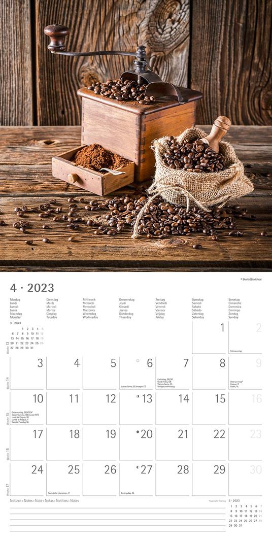 Calendario 2023 da muro Coffee, Alpha Edition, 12 mesi, 30x30 cm - 6