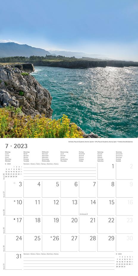 Calendario 2023 da muro By The Sea, Alpha Edition, 12 mesi, 30x30 cm - 9