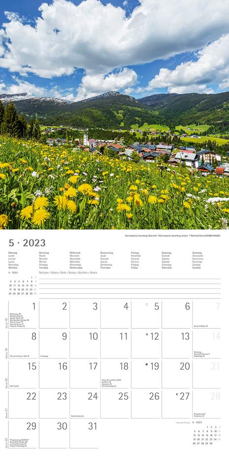 Calendario 2023 da muro Alpi, Alpha Edition, 12 mesi, 30x30 cm - 7