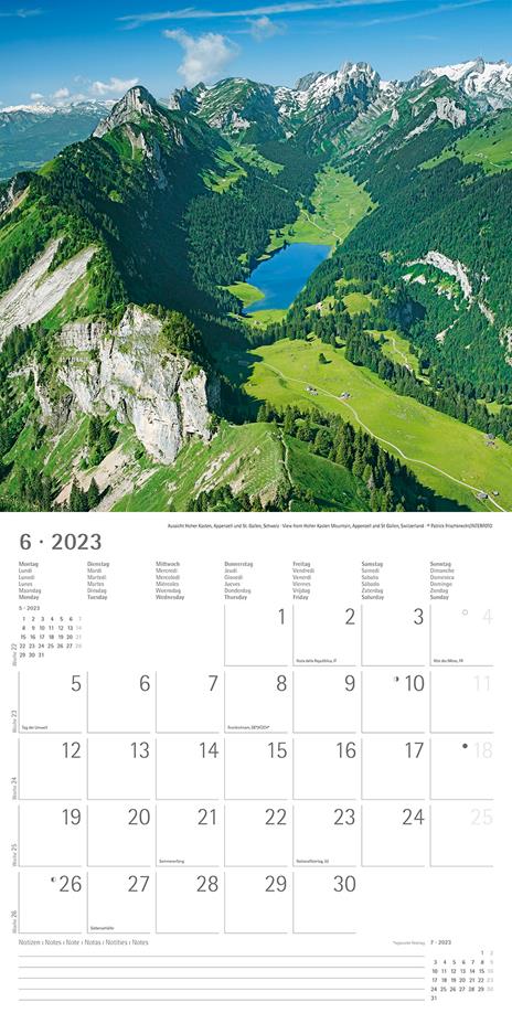 Calendario 2023 da muro Alpi, Alpha Edition, 12 mesi, 30x30 cm - 8