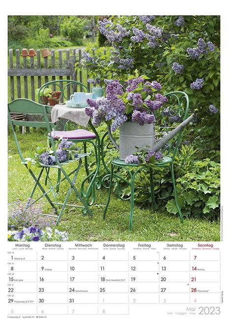 Calendario 2023 da muro Beautiful Gardens, Alpha Edition, 12 mesi, 29,7 x 42 cm - 6