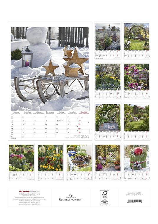 Calendario 2023 da muro Country House, Alpha Edition, 12 mesi, 29,7 x 42 cm - 14