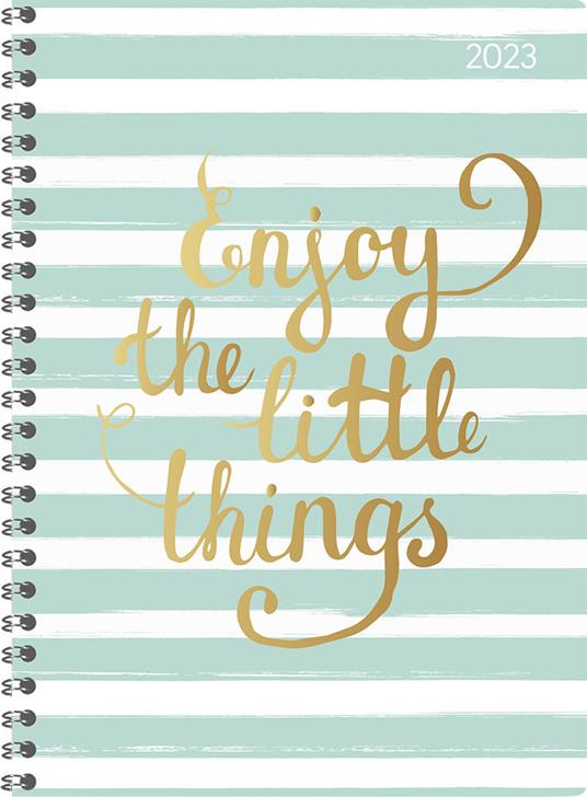 Agenda Settimanale Ladytimer Spiralata 2023, Alpha Edition, 15x21 cm,  Little Things, 128 pagine - Alpha Edition - Cartoleria e scuola