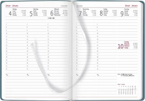 Agenda Settimanale Ladytimer Deluxe 2023, Alpha Edition, 10,7x15,2 cm, Turchese, 128 pagine - 2