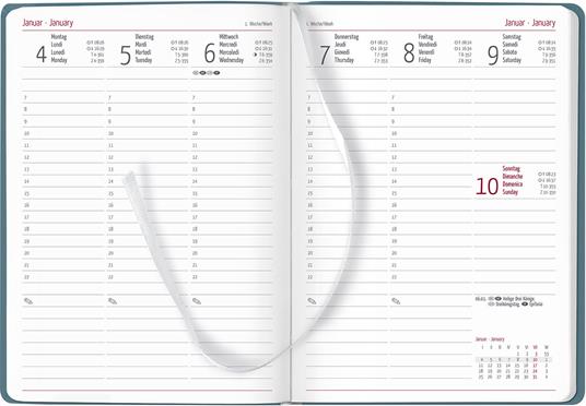 Agenda Settimanale Ladytimer Deluxe 2023, Alpha Edition, 10,7x15,2 cm, Turchese, 128 pagine - 2