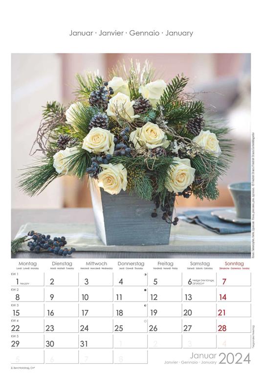 Conscious Calendario a muro 2024, Blu - 21 x 15 cm - Letts - Cartoleria e  scuola