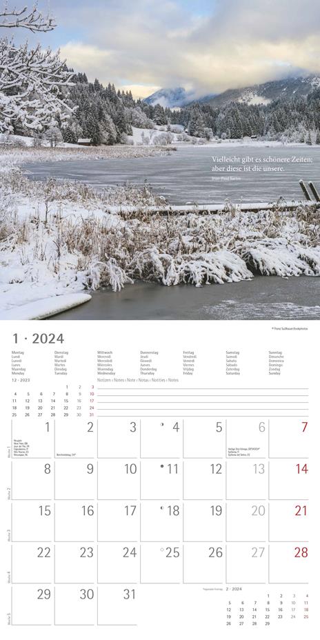 Alpha Edition - Calendario 2024 da muro Meditation, 12 mesi, 30x30 cm - 2