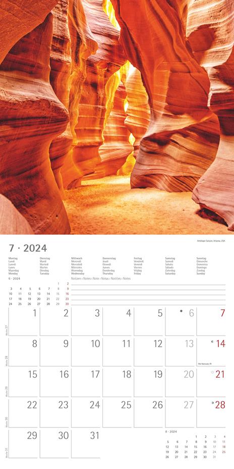 Alpha Edition - Calendario 2024 da muro Emotions, 12 mesi, 30x30 cm - 9