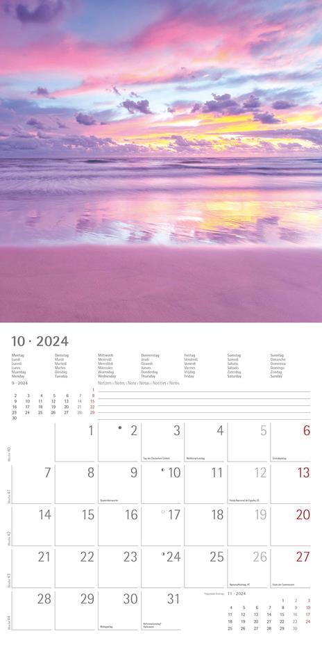 Alpha Edition - Calendario 2024 da muro Sunny Moments, 12 mesi, 30x30 cm - 12
