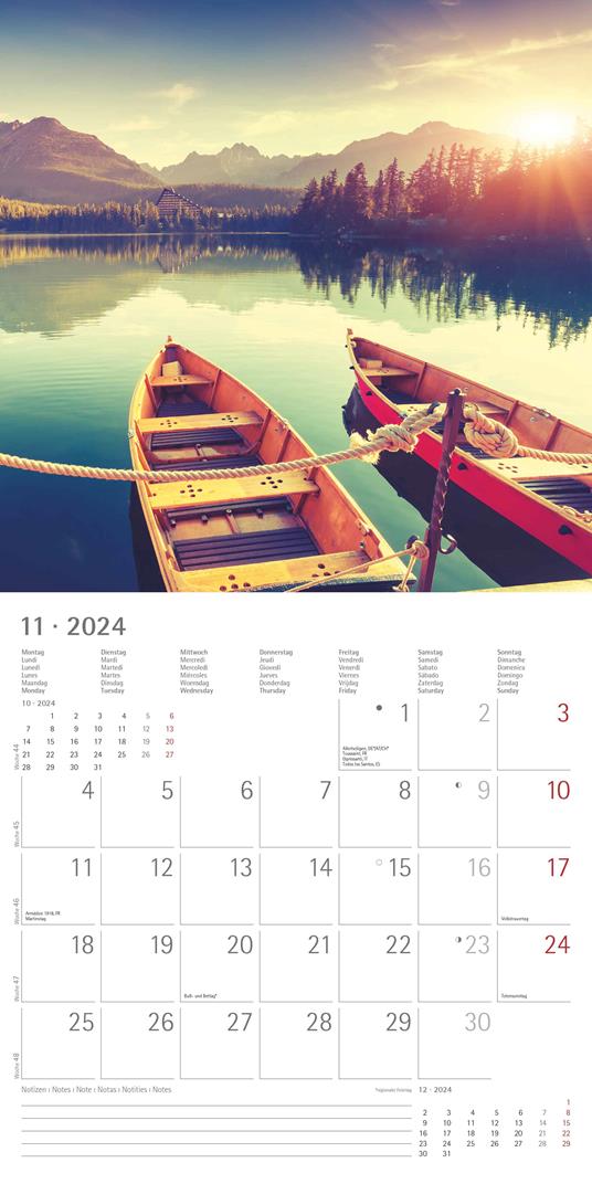 Alpha Edition - Calendario 2024 da muro Sunny Moments, 12 mesi, 30x30 cm - 13