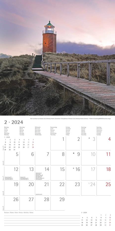 Alpha Edition - Calendario 2024 da muro Lighthouse, 12 mesi, 30x30 cm - 4
