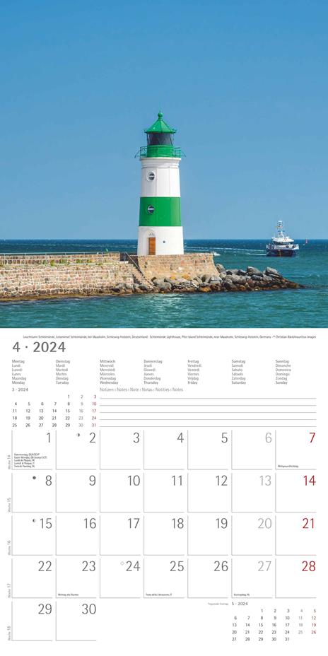 Alpha Edition - Calendario 2024 da muro Lighthouse, 12 mesi, 30x30 cm - 6