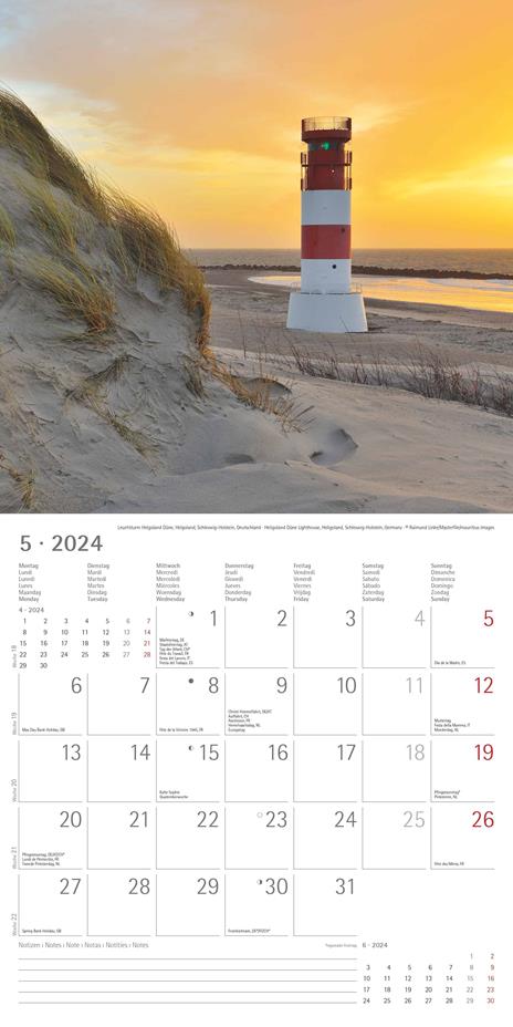 Alpha Edition - Calendario 2024 da muro Lighthouse, 12 mesi, 30x30 cm - 7