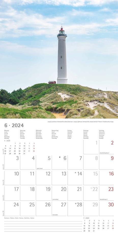 Alpha Edition - Calendario 2024 da muro Lighthouse, 12 mesi, 30x30 cm - 8