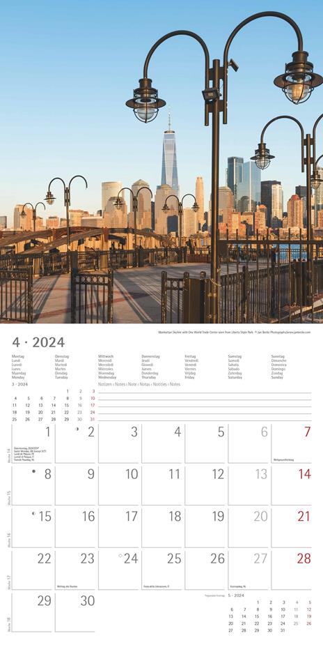 Alpha Edition - Calendario 2024 da muro New York, 12 mesi, 30x30 cm - Alpha  Edition - Cartoleria e scuola