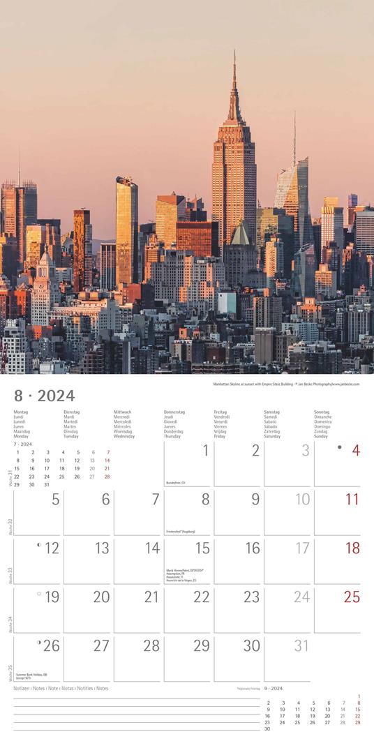 NUOVA MISURA 71X26 - CALENDARIO 2024 DA MURO (cod. NA10)