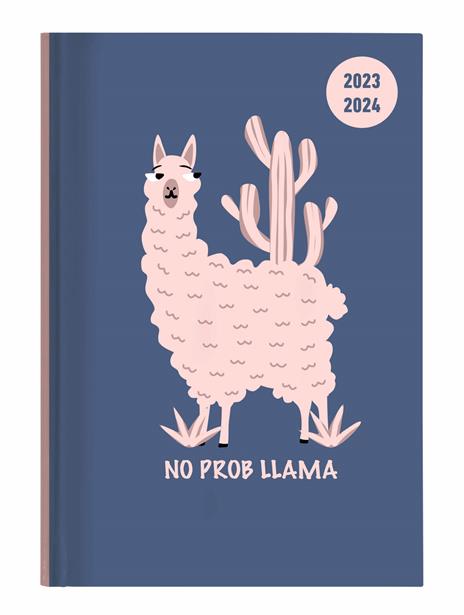 Agenda-Diario Collegetimer ALPHA EDITION 2023-2024, Giornaliera, Llama - 10x15 cm