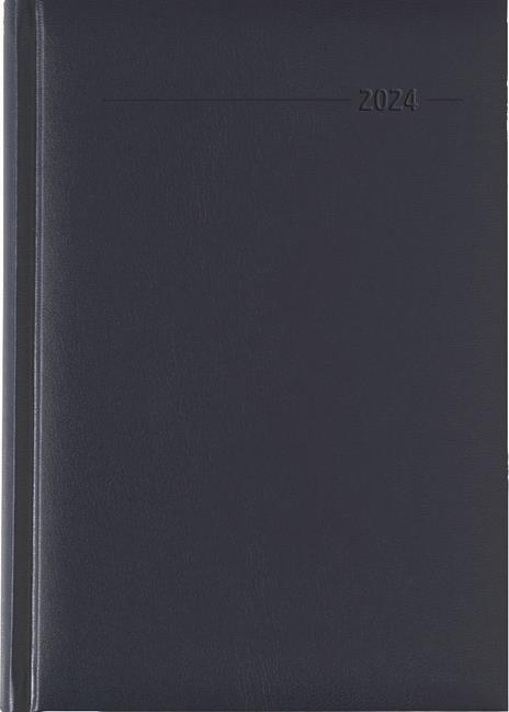 Alpha Edition - Agenda Giornaliera Monocromo 2024, Formato Grande 15x21 cm, Blue, 352 pagine