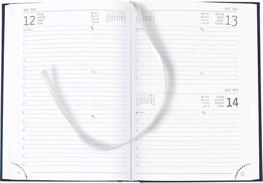 Alpha Edition - Agenda Giornaliera Monocromo 2024, Formato Grande 15x21 cm,  Blue, 352 pagine - Alpha Edition - Cartoleria e scuola