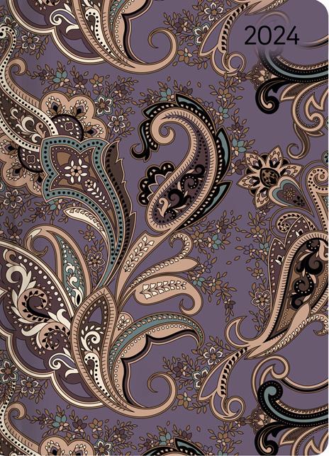 Alpha Edition - Agenda Settimanale Ladytimer 2024, formato tascabile 10,7x15,2 cm, Paisley, 192 pagine