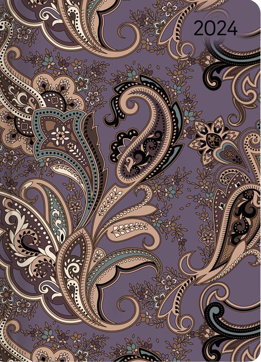 Alpha Edition - Agenda Settimanale Ladytimer 2024, formato tascabile  10,7x15,2 cm, Paisley, 192 pagine