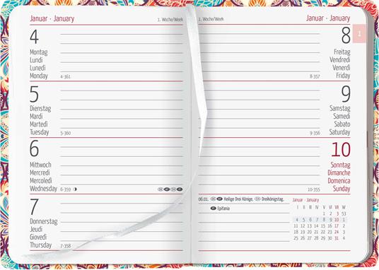 Alpha Edition - Agenda Settimanale Ladytimer Mini 2024, 8x11,5 cm,  Oriental, 144 pagine - Alpha Edition - Cartoleria e scuola
