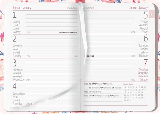 Alpha Edition - Agenda Settimanale Ladytimer Mini 2024, 8x11,5 cm, Roses,  144 pagine - Alpha Edition - Cartoleria e scuola